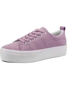 Women's Lt Purple Comfortable Casual Walking Shoes Lace Up Platform Sneakers